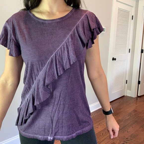 Purple Ruffle Blouse - Picture 2 of 5